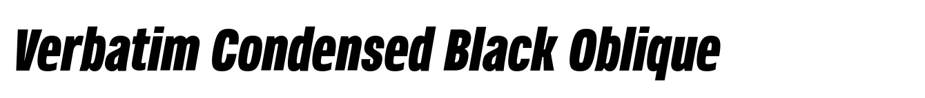 Verbatim Condensed Black Oblique image